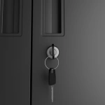 SZAFA METALOWA BIUROWA NA DOKUMENTY AKTA KLUCZ WARSZTATOWA DO GARAŻU CZARNA