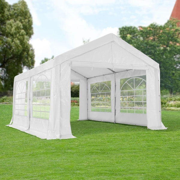 NAMIOT OGRODOWY 3X4M PAWILON IMPREZOWY HANDLOWY DRZWI BIAŁY UV WODOODPORNY