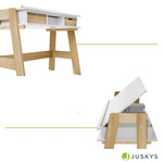 BIURKO DZIECIĘCE REGULOWANE Z SZUFLADAMI STOLIK DO NAUKI STÓŁ KREŚLARSKI