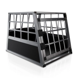 TRANSPORTER DLA PSA ZWIERZĄT ALUMINIOWA KLATKA PODRÓŻNA DO AUTA BAGAŻNIKA M