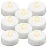 8x ŚWIECZKI PODGRZEWACZ LED BIAŁE BEZPŁOMIENIOWE TEALIGHT NA BATERIE +TIMER
