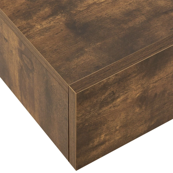 ZESTAW 2 SZAFEK NOCNYCH WISZĄCYCH Z SZUFLADĄ 46x30x15 CM DREWNOPODOBNY 