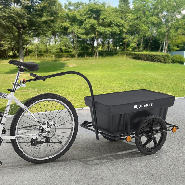 PRZYCZEPKA TRANSPORTOWA BAGAŻOWA ROWEROWA 90L DO ROWERU + PLANDEKA