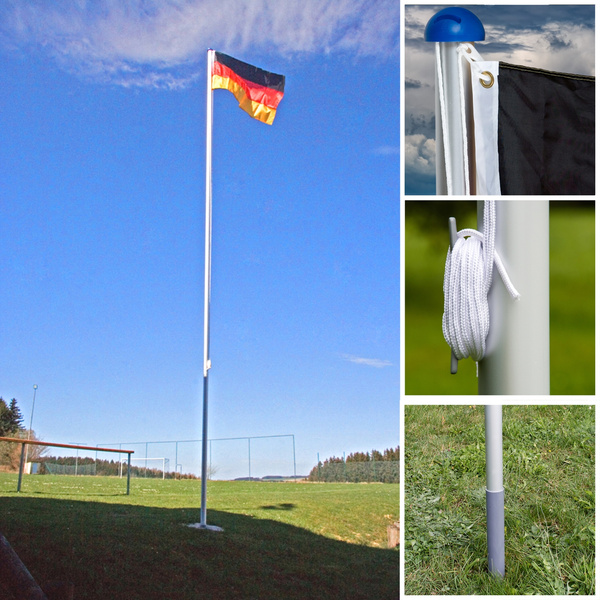 MASZT FLAGOWY 6,5M MASZT DO FLAGI + FLAGA WŁOSKA