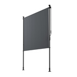 MARKIZA PIONOWA 120x310 CM ROZPOROWA BALKONOWA TARASOWA ROLETA ANTRACYTOWA