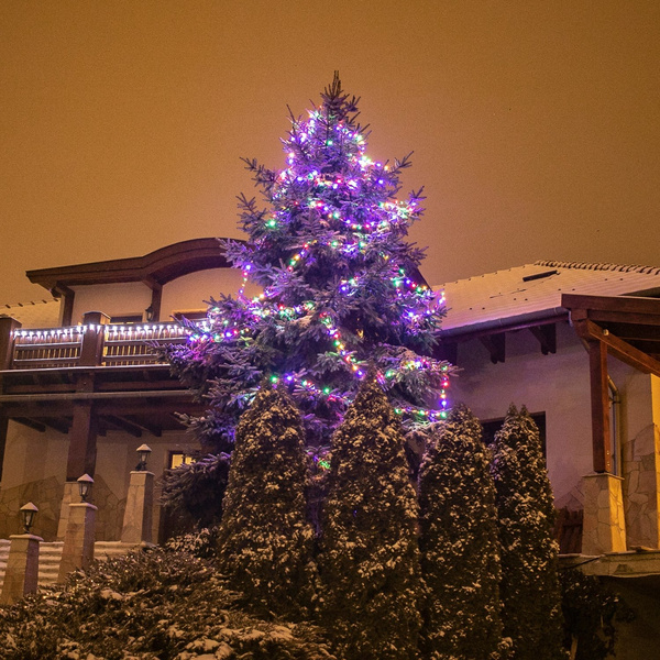 LAMPKI CHOINKOWE 200 LED KOLOROWYCH OZDOBA ŚWIĘTA ŁAŃCUCH ŚWIETLNY