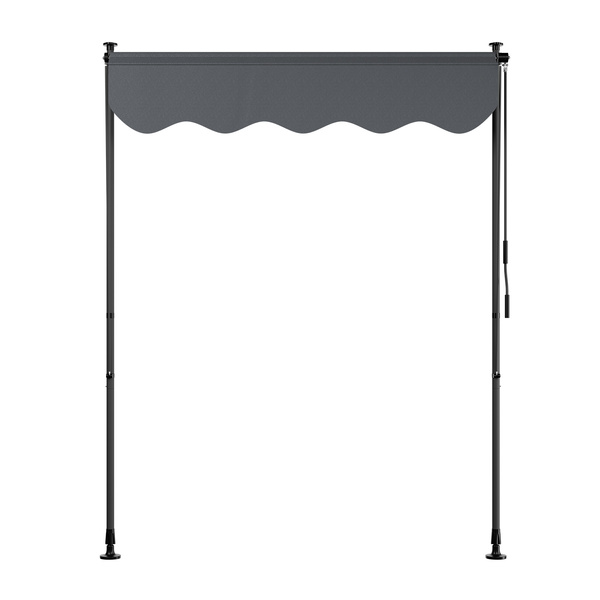 MARKIZA 150x120 CM ROZPOROWA BALKONOWA TELESKOPOWA TARASOWA ROLETA ANTRACYT
