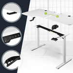 BIURKO ELEKTRYCZNE 160x75 REGULOWANE BIAŁE Z REGULACJĄ WYSOKOŚCI I PAMIĘCIĄ