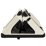 BEŻOWA TORBA TRANSPORTOWA SKŁADANA KOJEC DLA PSA KOTA TRANSPORTER S