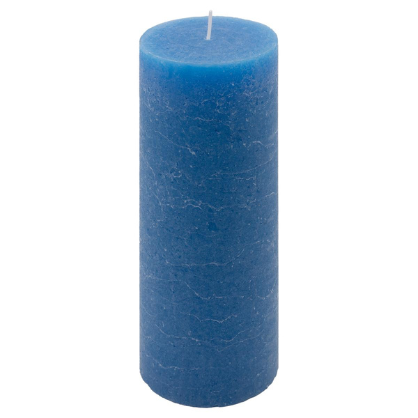 ŚWIECE STOŁOWE NIEBIESKIE RUSTYKALNE 6 SZT 7,5x20 CM ŚWIECZKI KOLUMNOWE