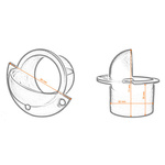 CZARNA WRZUTKA PIŁECZEK DO STOŁU PIŁKARSKIEGO PIŁKARZYKÓW