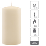 ŚWIECE STOŁOWE KREMOWE 2 SZT 15,5x7,5 CM ŚWIECZKI TRADYCYJNE KOLUMNOWE