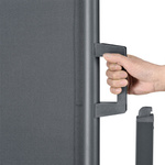 SZARA MARKIZA BOCZNA ROZSUWANA 500x200 CM WYSUWANA ROLETA OSŁONA TARASOWA