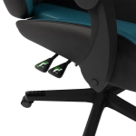 FOTEL GAMINGOWY BIUROWY KUBEŁKOWY GRACZA OBROTOWY HYPERSEAT CZARNY TURKUS