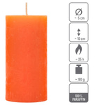 ŚWIECE STOŁOWE POMARAŃCZOWE RUSTYKALNE 8 SZT 5x10 CM ŚWIECZKI KOLUMNOWE