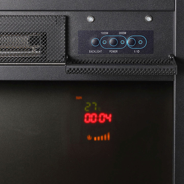 KOMINEK ELEKTRYCZNY 2000W 2 TRYBY BIAŁY NAROŻNY Z EFEKTEM PŁOMIENIA+ LED