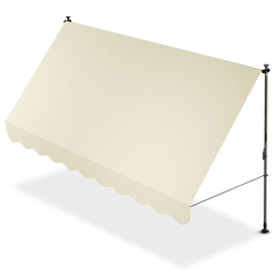 MARKIZA 350x120 CM ROZPOROWA BALKONOWA TELESKOPOWA TARASOWA ROLETA BEŻOWA