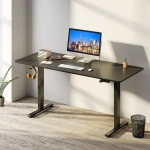 BIURKO ELEKTRYCZNE 140x60 REGULOWANE CZARNE Z REGULACJĄ WYSOKOŚCI PAMIĘCIĄ