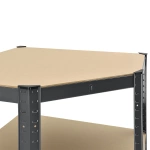 REGAŁ NAROŻNY MAGAZYNOWY METALOWY 180x70x70 CM 875KG PÓŁKI PIWNICA SZARY