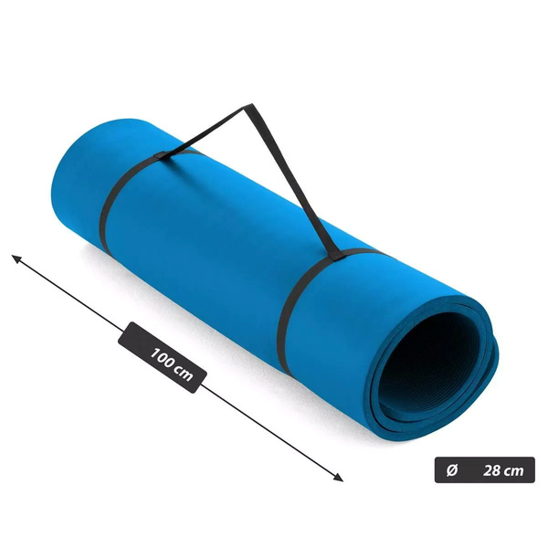 MAXXIVA NIEBIESKA MATA PIANKOWA 190x100x1,5cm DO ĆWICZEŃ / JOGI / FITNESS