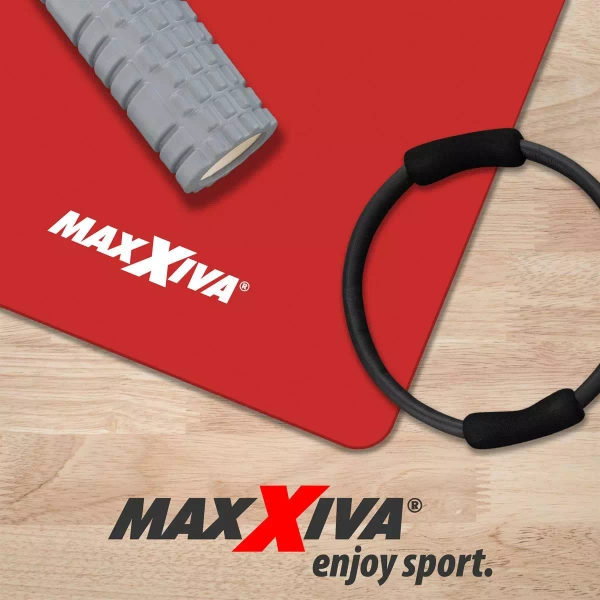 MAXXIVA CZERWONA MATA PIANKOWA 190x60x1,5cm DO ĆWICZEŃ / JOGI / FITNESS