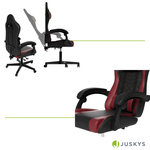 FOTEL GAMINGOWY BIUROWY KUBEŁKOWY GRACZA OBROTOWY HYPERSEAT CZARNY BORDOWY