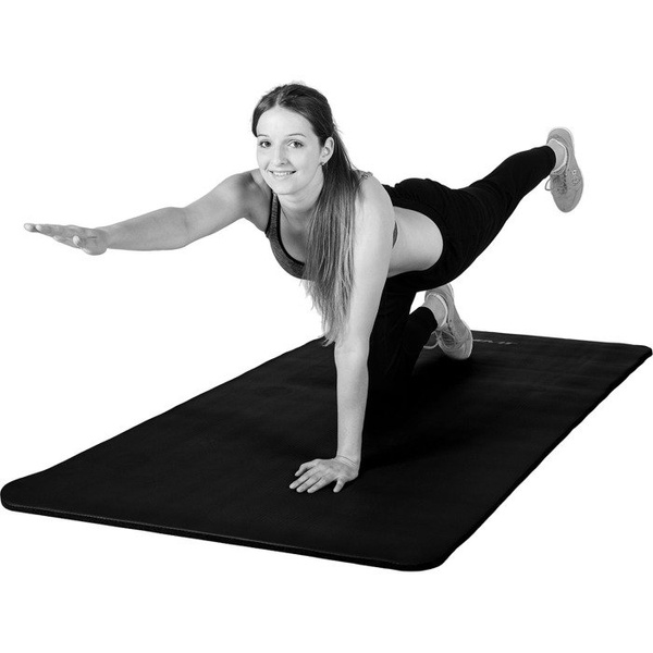 CZARNA MATA PIANKOWA 190x60x1,5cm DO ĆWICZEŃ / GIMNASTYKI / FITNESS