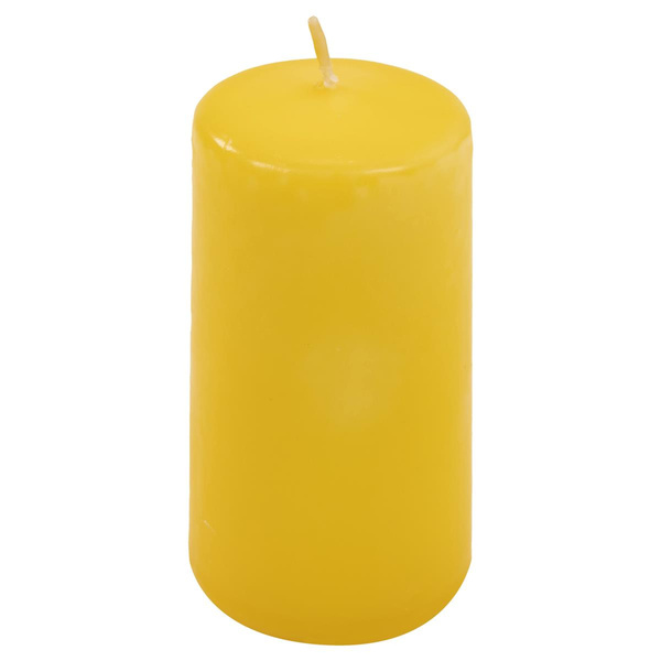 ŚWIECE STOŁOWE ZÓŁTE 16 SZT 10x5 CM DEKORACYJNE ŚWIECZKI WALCOWE TRADYCYJNE