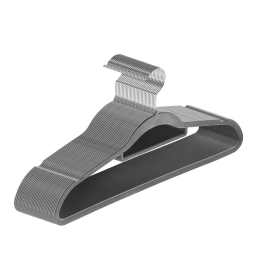 30x WIESZAK WELUROWY WIESZAKI NA UBRANIA ZESTAW SZARYCH WIESZAKÓW