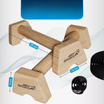 2x UCHWYTY DO POMPEK DREWNIANE PORĘCZE PARALETKI L ANTYPOŚLIZGOWA PODSTAWA