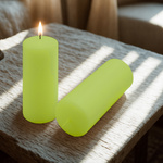 ŚWIECE STOŁOWE ZIELONE 2 SZT 25x10CM ŚWIECZKI WALCOWE TRADYCYJNE KOLUMNOWE