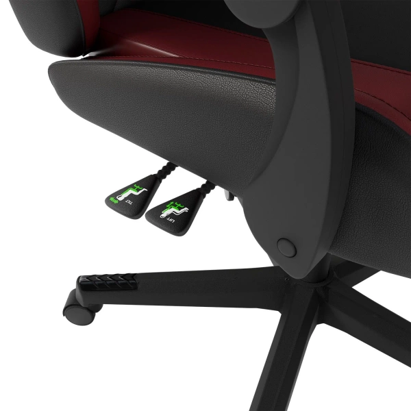 FOTEL GAMINGOWY BIUROWY KUBEŁKOWY GRACZA OBROTOWY HYPERSEAT CZARNY BORDOWY