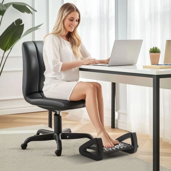 PODNÓŻEK BIUROWY Z MASAŻEM REGULACJĄ WYSOKOŚCI ERGONOMICZNY 44 x 32,5 cm 