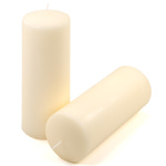 ŚWIECE STOŁOWE KREMOWE 4 SZT 20x7,5 CM ŚWIECZKI TRADYCYJNE KOLUMNOWE