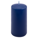 ŚWIECE STOŁOWE GRANATOWE 6 SZT 15,5x7,5 CM ŚWIECZKI TRADYCYJNE KOLUMNOWE