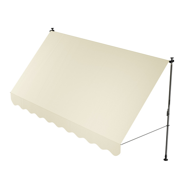 MARKIZA 350x120 CM ROZPOROWA BALKONOWA TELESKOPOWA TARASOWA ROLETA BEŻOWA