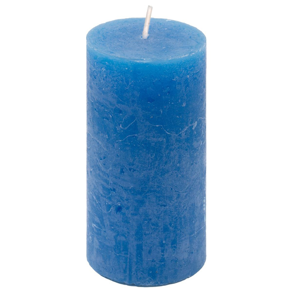 ŚWIECE STOŁOWE NIEBIESKIE RUSTYKALNE 8 SZT 5x10 CM ŚWIECZKI KOLUMNOWE