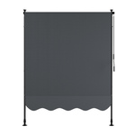 MARKIZA 150x120 CM ROZPOROWA BALKONOWA TELESKOPOWA TARASOWA ROLETA ANTRACYT