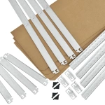 6x REGAŁ MAGAZYNOWY 180x90x40CM 5250KG SREBRNY METALOWY PÓŁKI GARAŻ PIWNICA