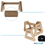 2x UCHWYTY DO POMPEK DREWNIANE PORĘCZE PARALETKI XL ANTYPOŚLIZGOWA PODSTAWA