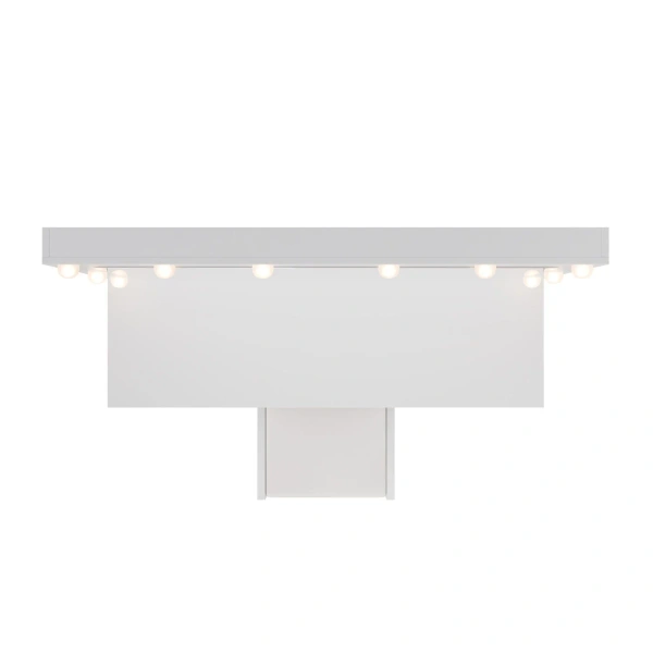 TOALETKA KOSMETYCZNA LILIA Z LED, LUSTREM I 7 SZUFLADAMI BIAŁA + PUFA MELLY