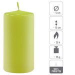 ŚWIECE STOŁOWE ZIELONE 24SZT 10x5CM DEKORACYJNE ŚWIECZKI WALCOWE TRADYCYJNE