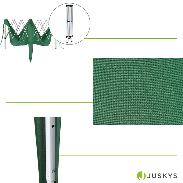 ZIELONY PAWILON OGRODOWY 3X3 m NAMIOT IMPREZOWY HANDLOWY EKSPRESOWY STELAŻ