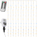 KURTYNA ŚWIETLNA ZWISAJĄCE LAMPKI SOPLE 3x3 300LED