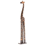 FIGURKA ŻYRAFY DREWNIANA 120 CM DEKORACJA W STYLU AFRYKAŃSKIM GHANA