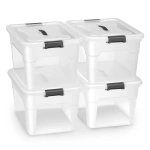 4x POJEMNIK 30L DO PRZECHOWYWANIA Z POKRYWĄ ZESTAW UNIWERSALNY ORGANIZER