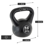 KETTLEBELL MAXXIVA 18 KG CZARNY OBCIĄŻENIE HANTLA KOMPOZYTOWA KULA