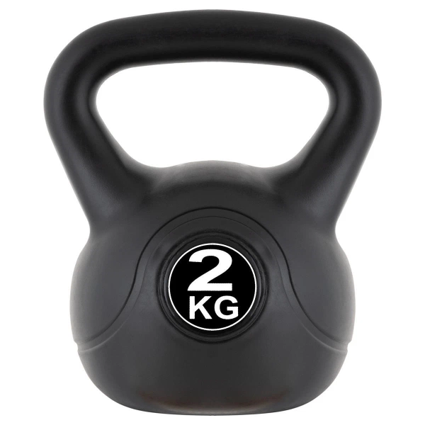 KETTLEBELL MAXXIVA 2 KG CZARNY OBCIĄŻENIE  HANTLA KOMPOZYTOWA KULA