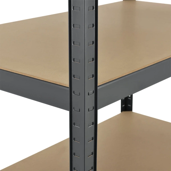 4x REGAŁ MAGAZYNOWY 180x90x40CM 3500KG SZARY METALOWY PÓŁKI GARAŻ PIWNICA