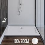 BRODZIK PRYSZNICOWY PROSTOKĄTNY POSADZKOWY 100x70 AKRYLOWY BIAŁY SLIM 5 CM